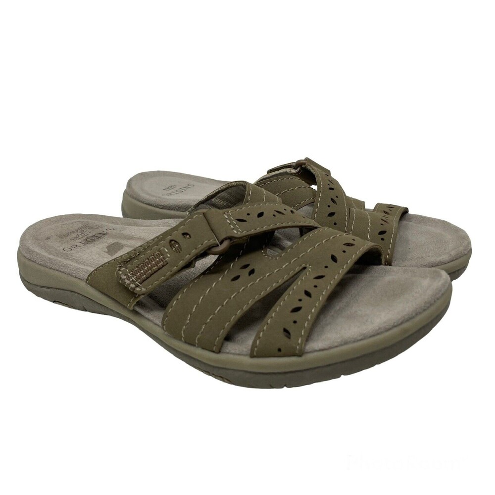 Earth Origins Women's Savoy Sandra Sandals Comfort Slide Sedona Brown Size 6